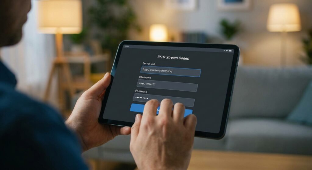 configuring an iptv provider Xtream Codes login