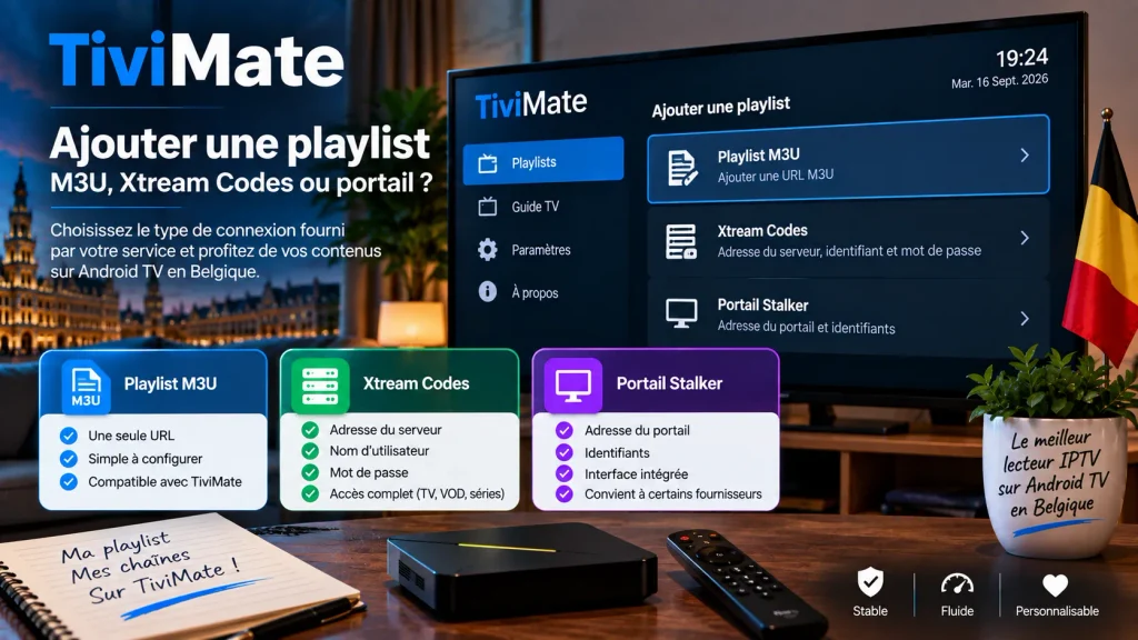 Configurer le guide des programmes EPG dans TiviMate Belgique
