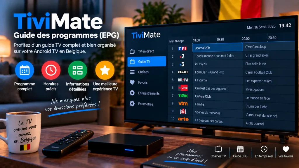TiviMate Belgique : ajouter une playlist M3U Xtream Codes ou portail